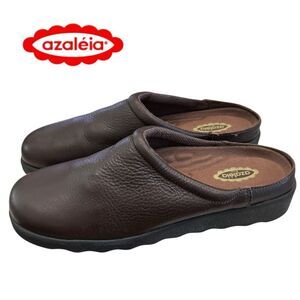 Azaleia Brazilian Women's Brown Leather Slide Mules 9.5
